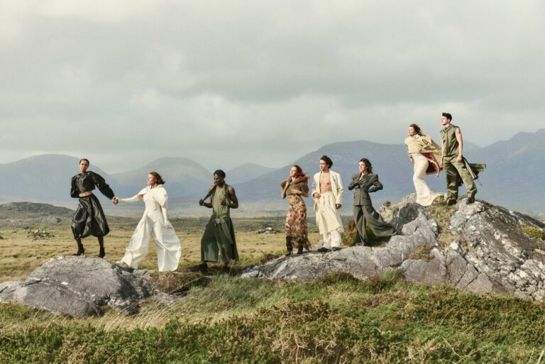 Travy, KhakiKid And Max Hart Among Faces Of Ireland Fashion Week 2026 Campaign: the Ireland Fashion Week 2026 Coming Home campaign cast on the rocks at Roundstone, Connemara, photographed by Damian Foxe